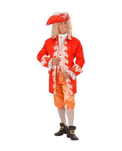 DEGUISEMENT HOMME MARQUIS VENITIEN ROUGE ET OR  TAILLE L