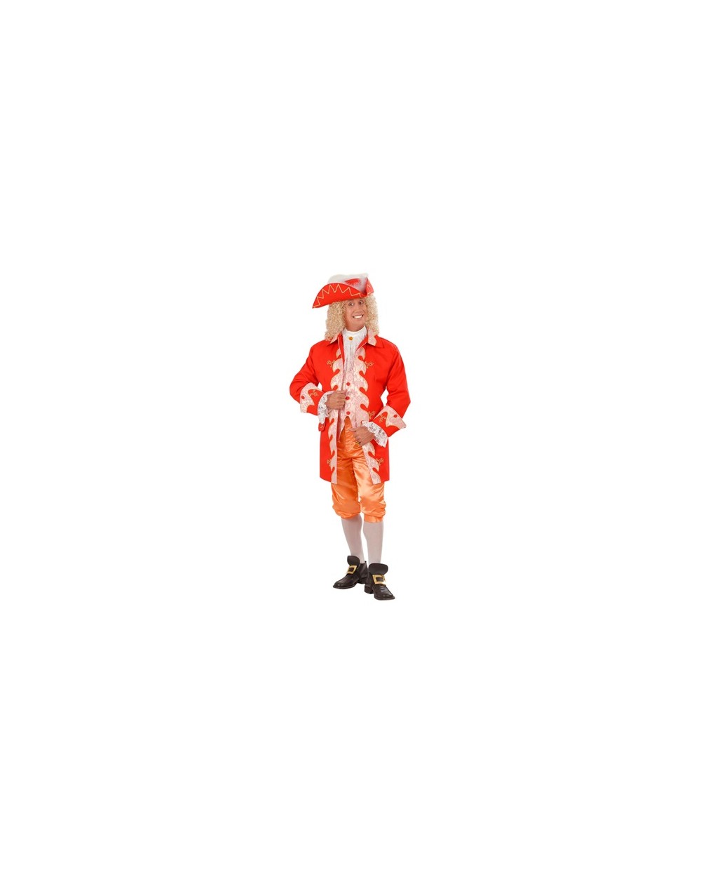 DEGUISEMENT HOMME MARQUIS VENITIEN ROUGE ET OR  TAILLE L