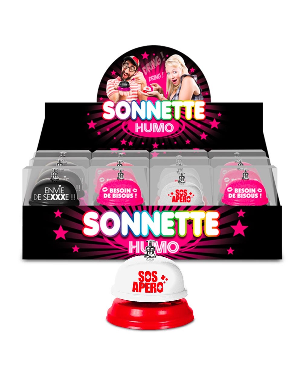 SONNETTE COLOREE HUMORISTIQUE ENVIE DE BISOUS- SOS APERO- ENVIE DE SEXE