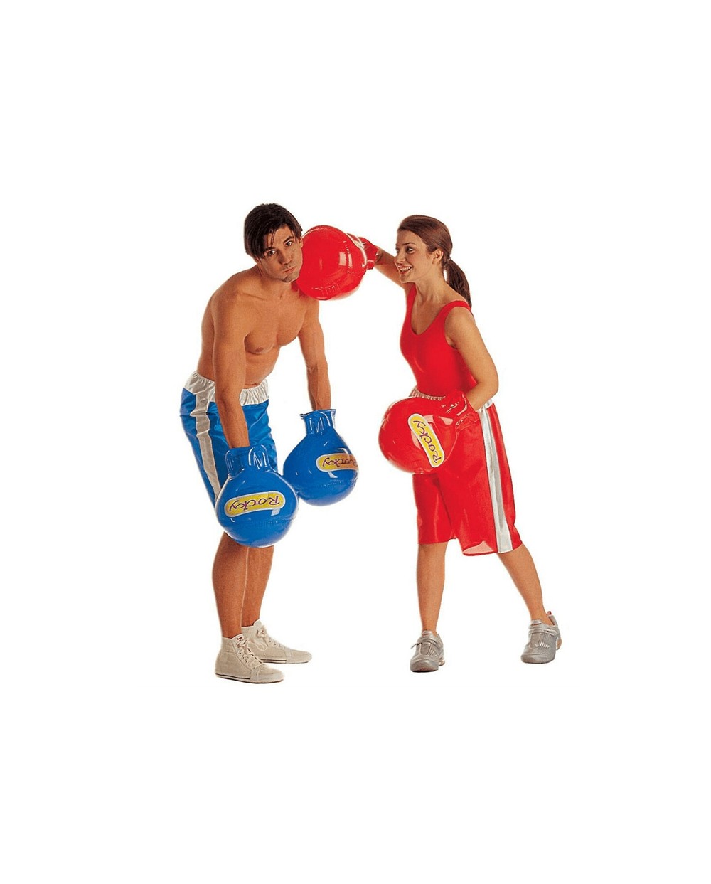 GANTS DE BOXE GONFLABLES ROUGE OU BLEU 