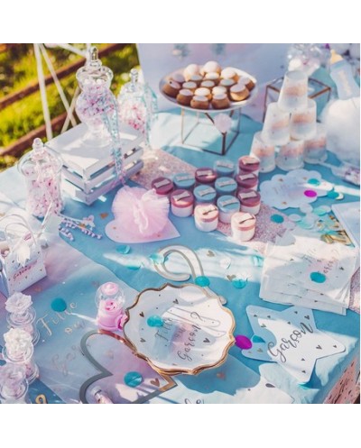 8 ASSIETTES  BABY SHOWER REVELATION FILLE OU GARCON 23 CM 