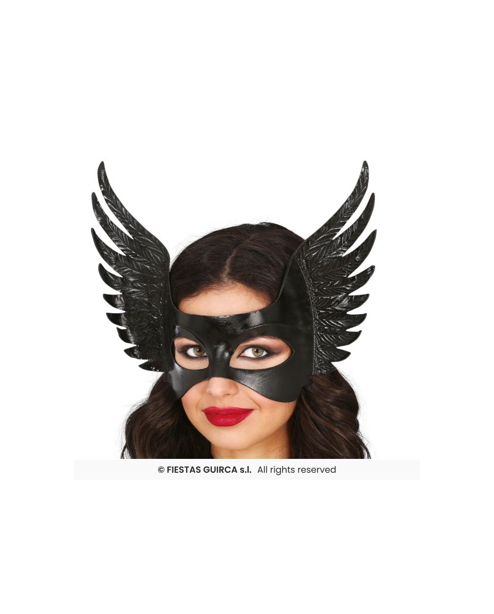 MASQUE LOUP NOIR AVEC AILES
