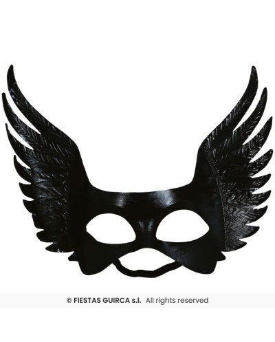 MASQUE LOUP NOIR AVEC AILES