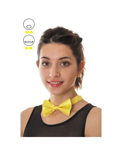 NOEUD PAPILLON JAUNE FLUO