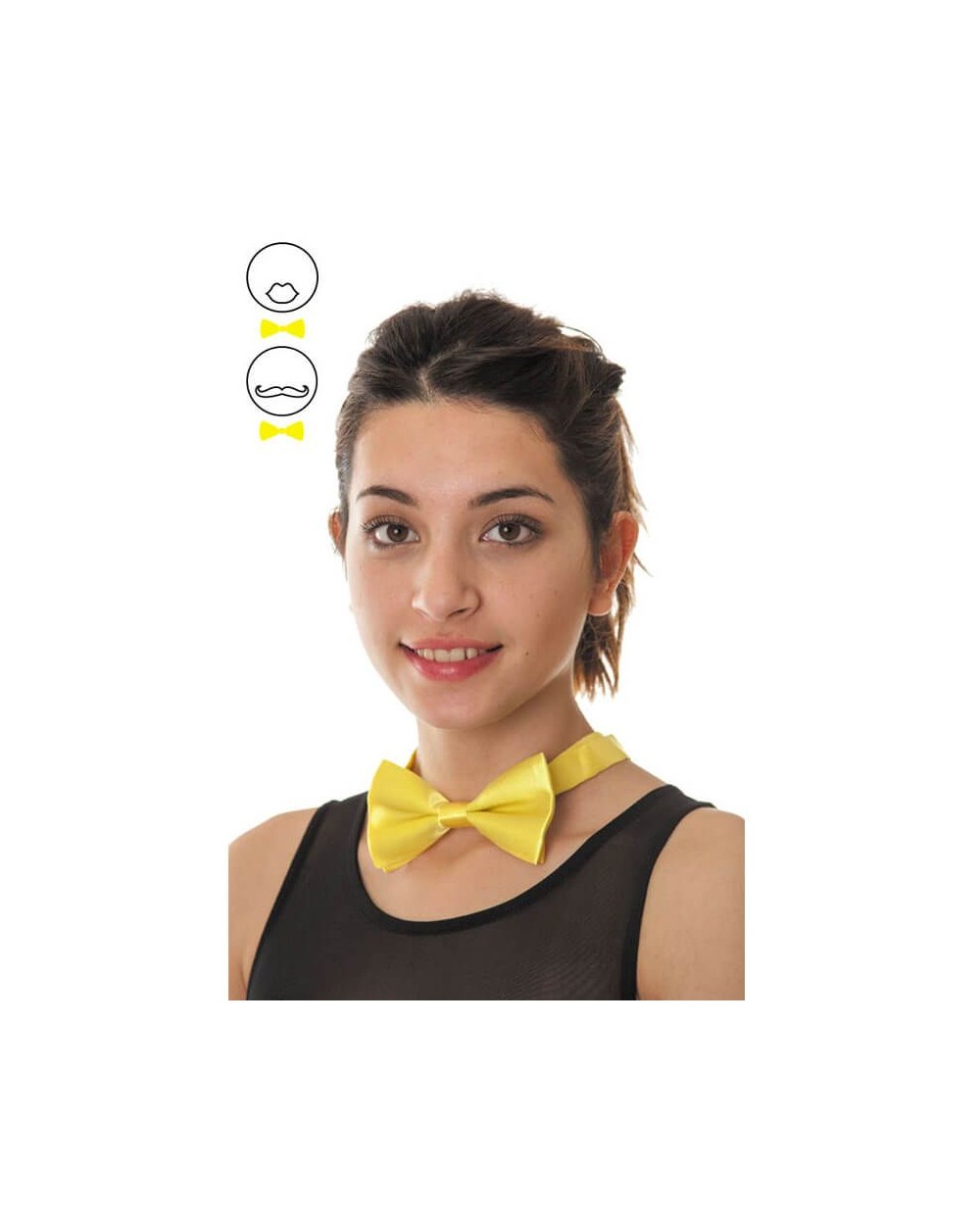 NOEUD PAPILLON JAUNE FLUO
