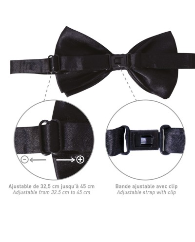 NOEUD PAPILLON NOIR ATTACHE REGLABLE