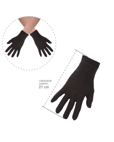 GANTS COURTS NOIR 21 CM ADULTE