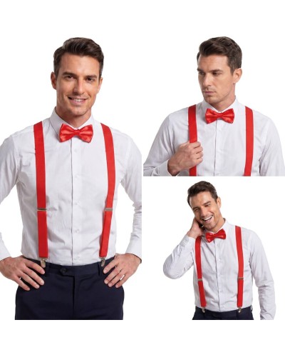 NOEUD PAPILLON ROUGE ATTACHE REGLABLE