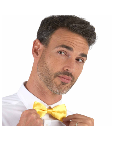 NOEUD PAPILLON JAUNE FLUO