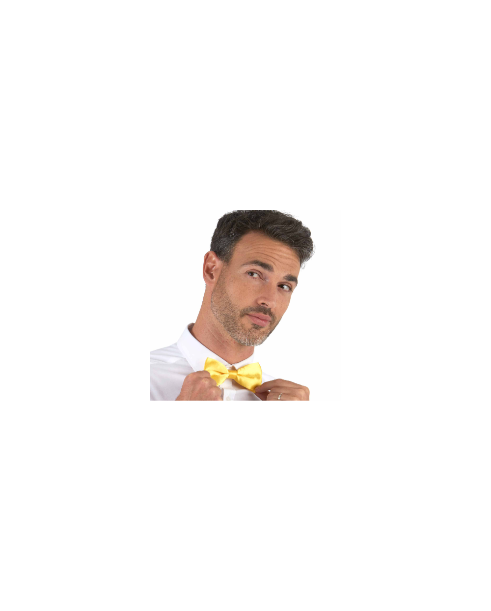 NOEUD PAPILLON JAUNE FLUO