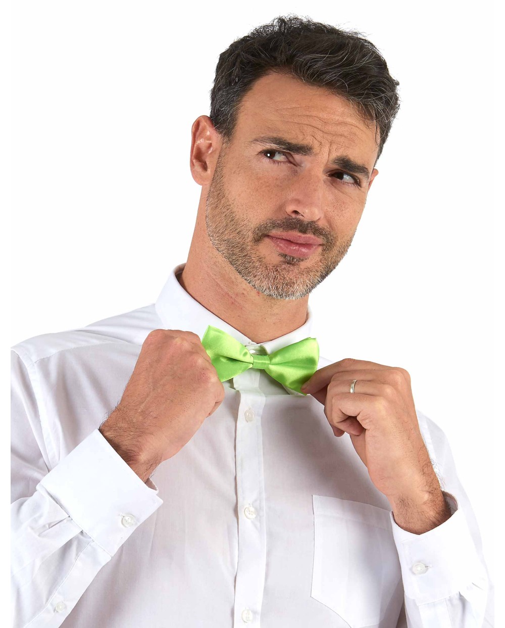 NOEUD PAPILLON VERT FLUO