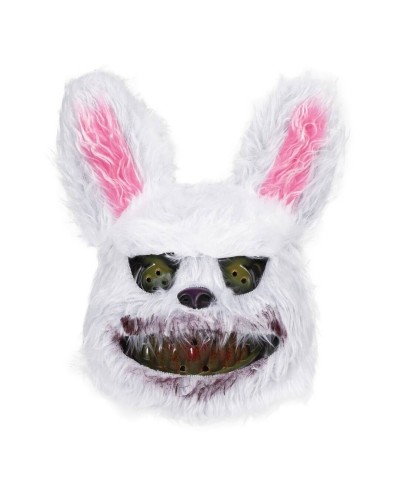 MASQUE DE LAPIN DIABOLIQUE TUEUR BLANC BOUCHE EN SANG 