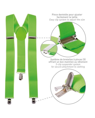 BRETELLES VERT FLUO 