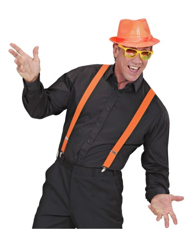 BRETELLES ELASTIQUE FLUO ORANGE 