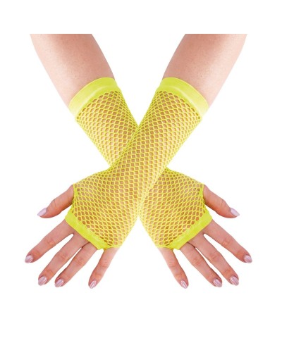 MITAINES RESILLES LONGUES JAUNE FLUO