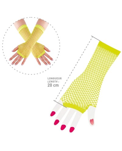 MITAINES RESILLES LONGUES JAUNE FLUO