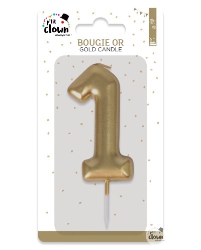 BOUGIE OR CHIFFRE 1