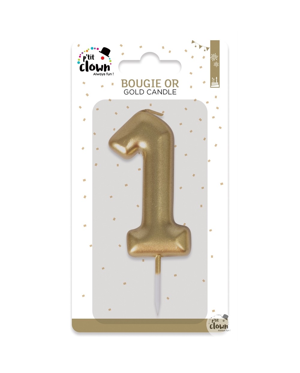 BOUGIE OR CHIFFRE 1