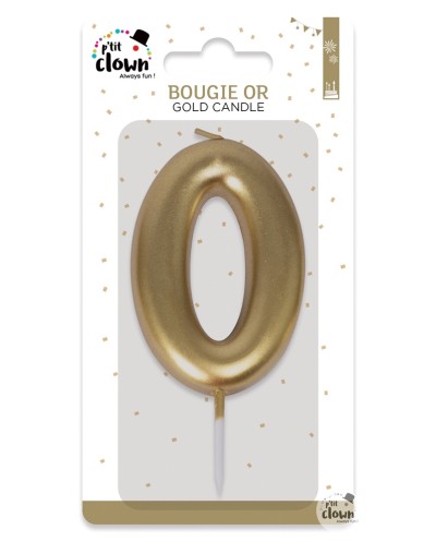 BOUGIE OR CHIFFRE 0