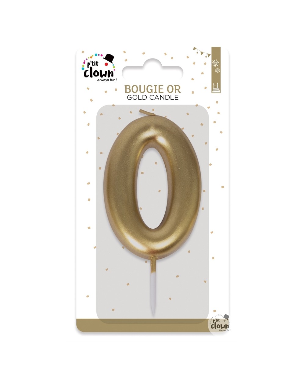 BOUGIE OR CHIFFRE 0