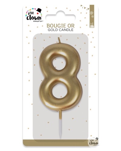 BOUGIE OR CHIFFRE 8