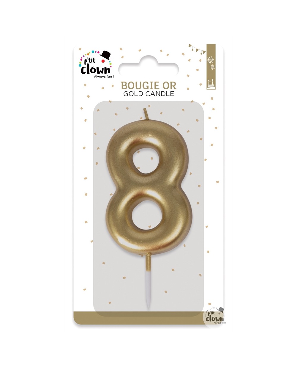 BOUGIE OR CHIFFRE 8