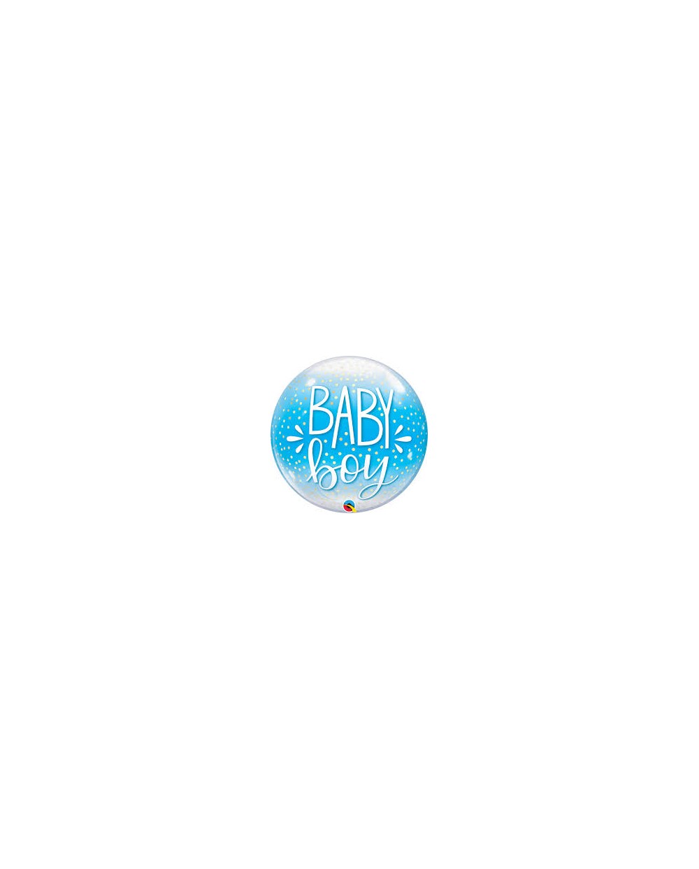 BALLON BUBBLE BABY BOY BLEU ET OR 56 CM 