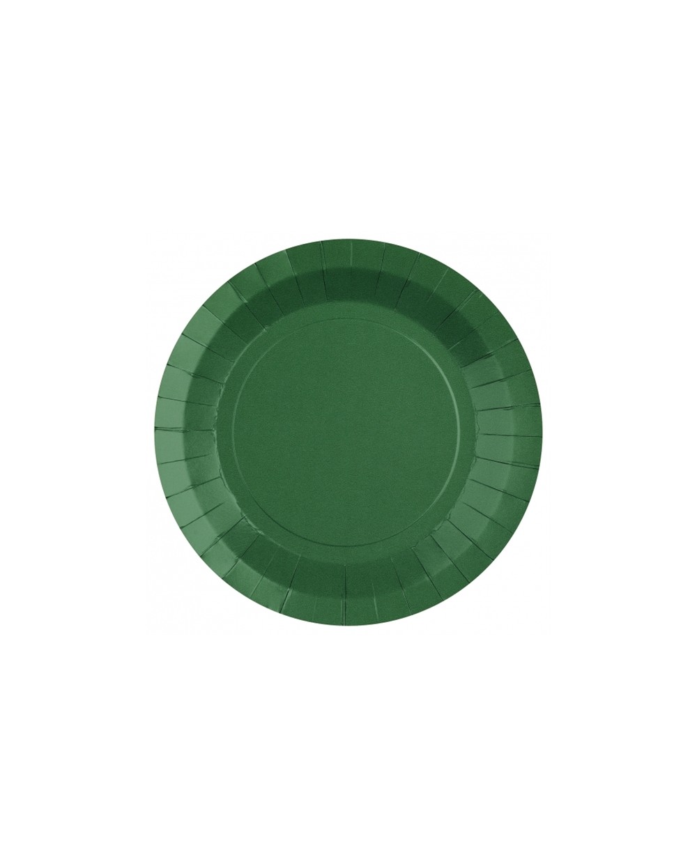 10 ASSIETTES CARTON BIODEGRADABLE RONDE VERT FONCE OU VERT SAPIN  23 CM 