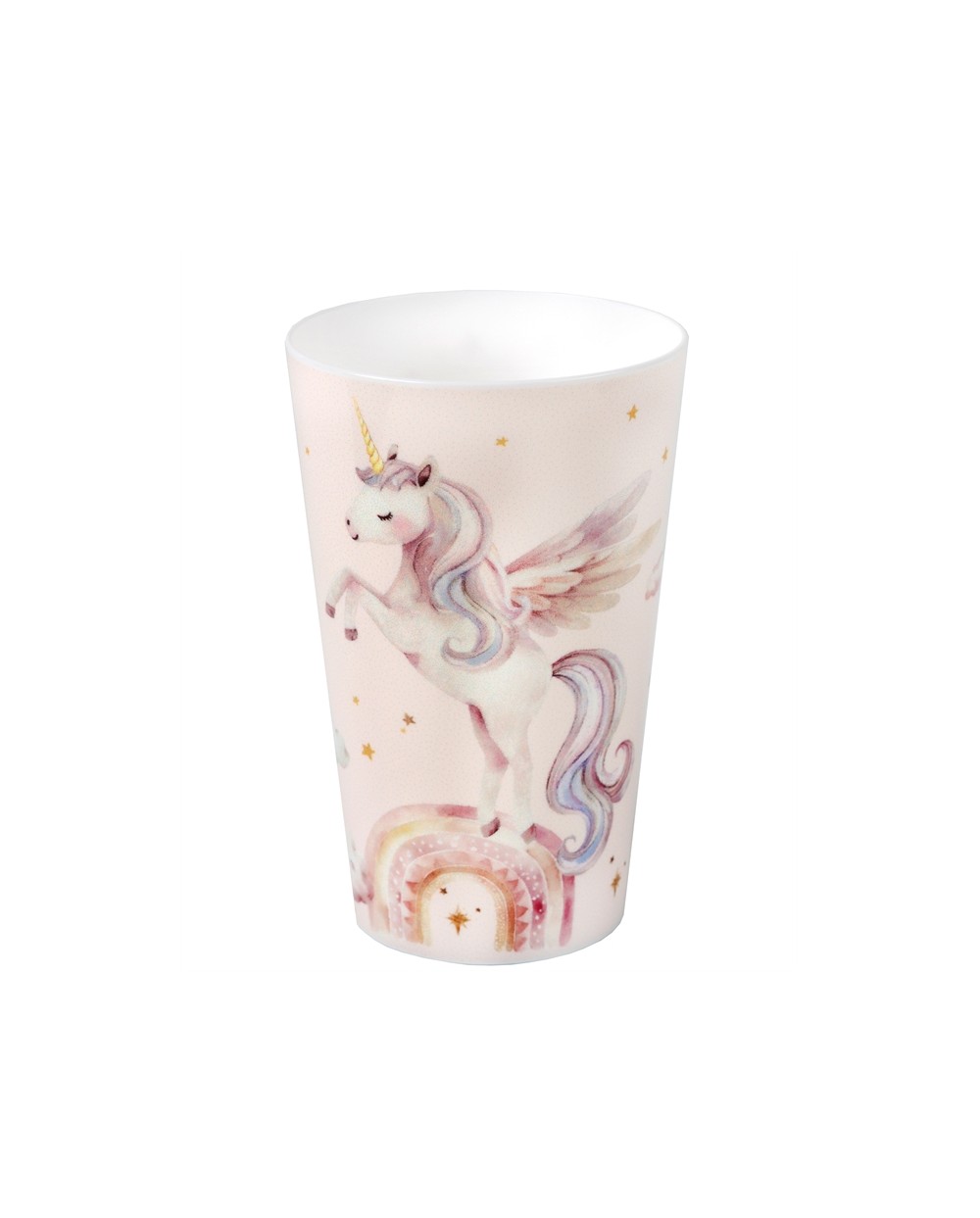 GOBELET REUTILISABLE LICORNE MAGIQUE ROSE PASTEL 330 ML