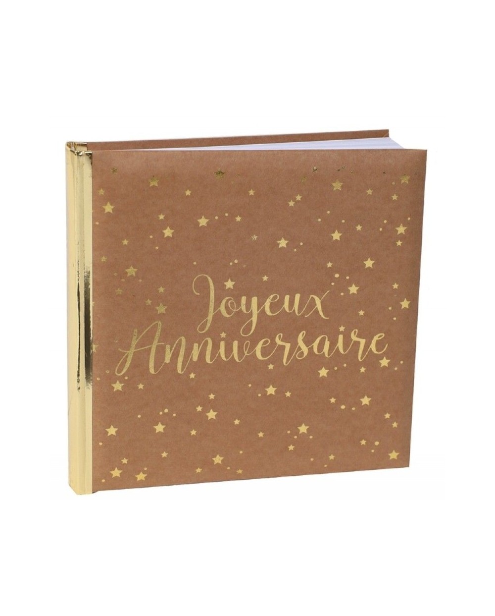 LIVRE D'OR KRAFT JOYEUX ANNIVERSAIRE OR