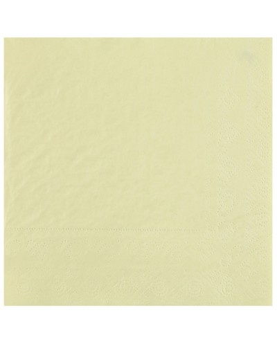 25 SERVIETTES PAPIER CRYSTAL CHAMPAGNE 33 X 33 CM