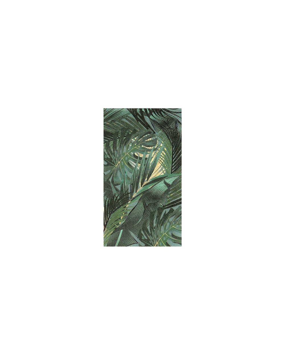 20 SERVIETTES BIRTHDAY JUNGLE VERT ET OR 40 X 33 CM