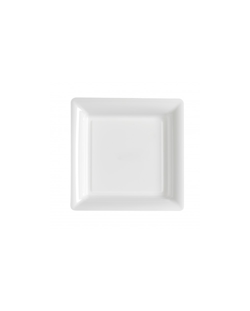 12 ASSIETTES CARREES BLANC 23,5 CM