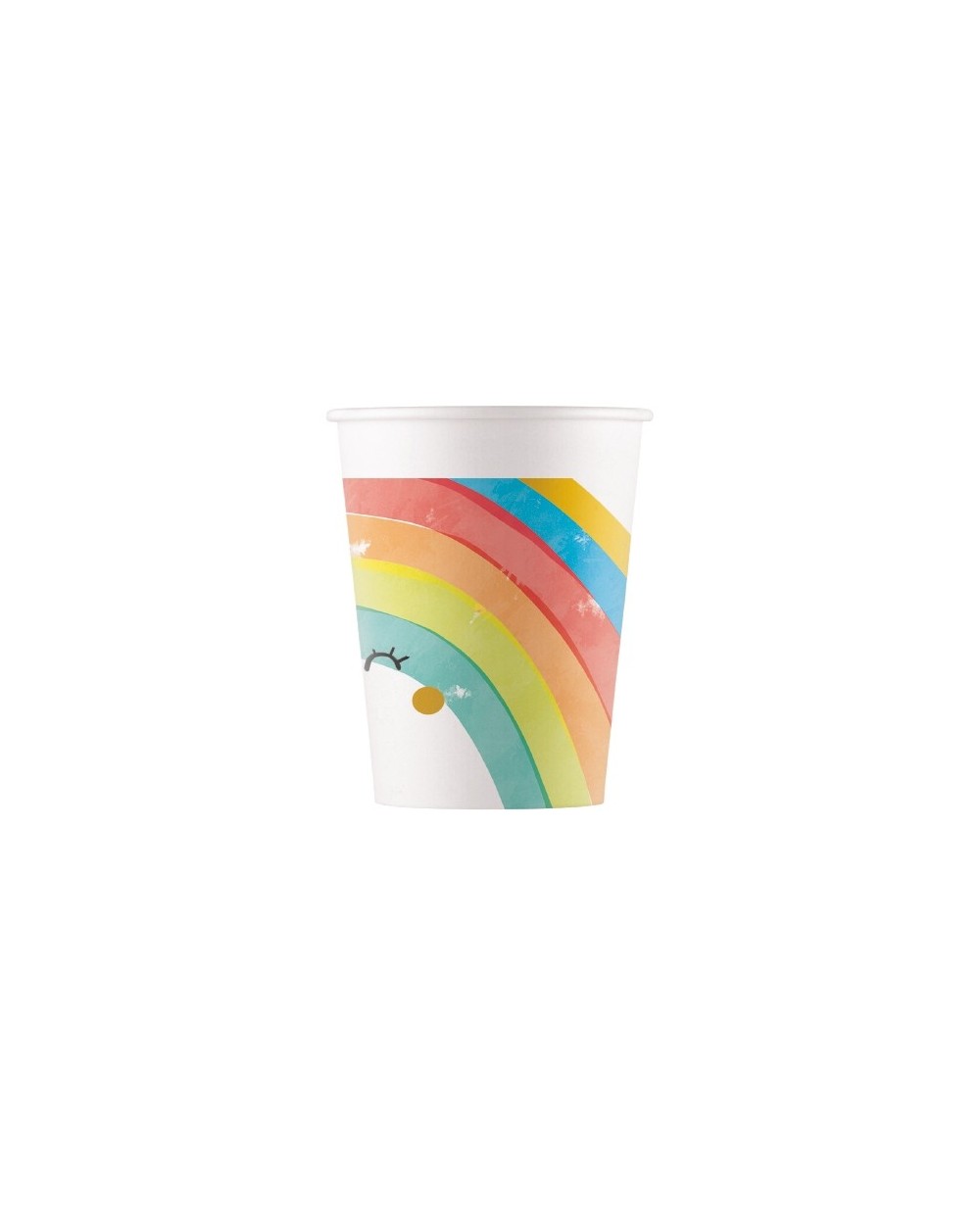 8 GOBELETS RAINBOW PARTY ARC EN CIEL 200 ML