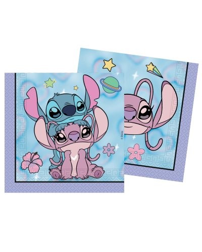 20 SERVIETTES EN PAPIER THEME STITCH  ET ANGEL CUTE 33 X 33 CM