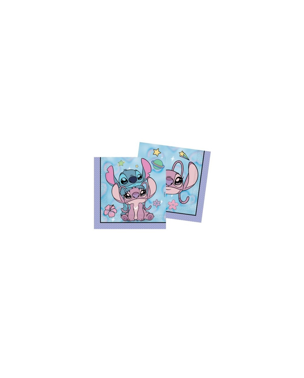 20 SERVIETTES EN PAPIER THEME STITCH  ET ANGEL CUTE 33 X 33 CM