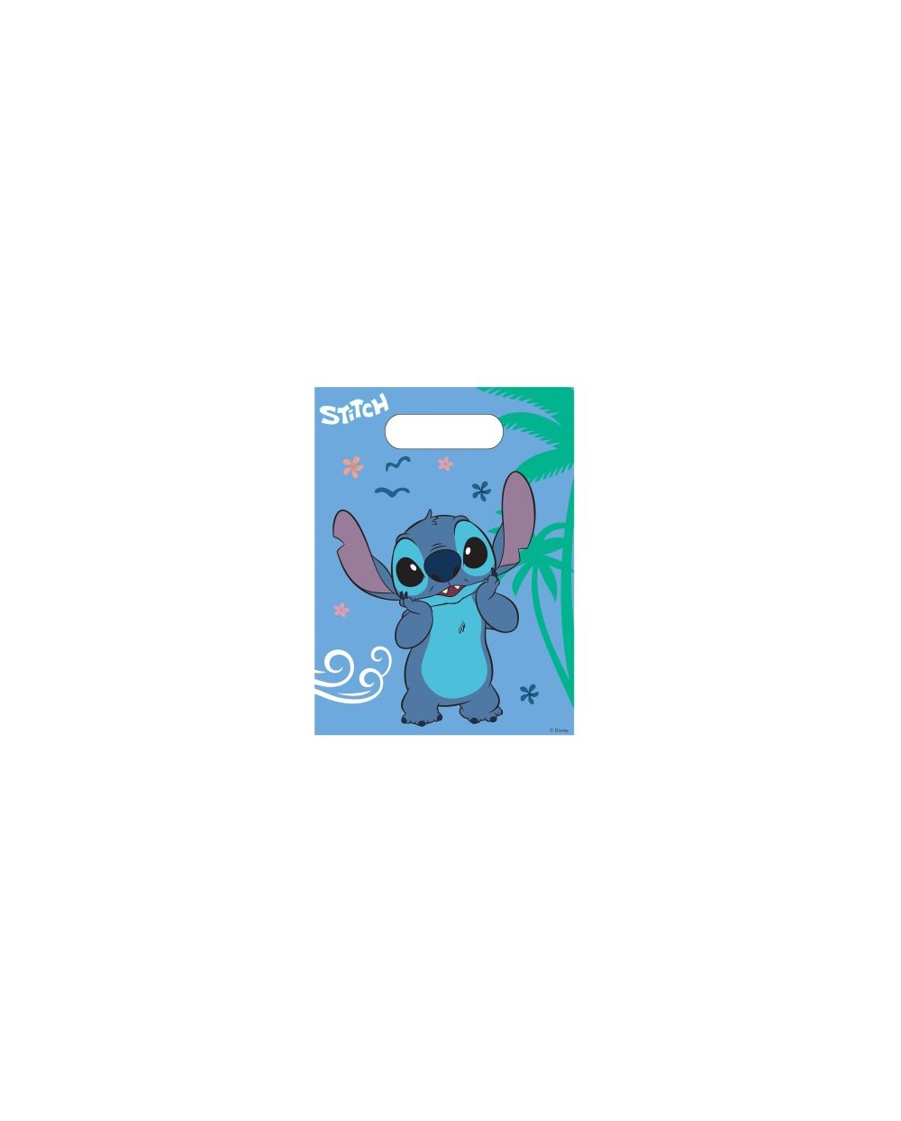 6 SACS EN PLASTIQUE ANNIVERSAIRE THEME STITCH