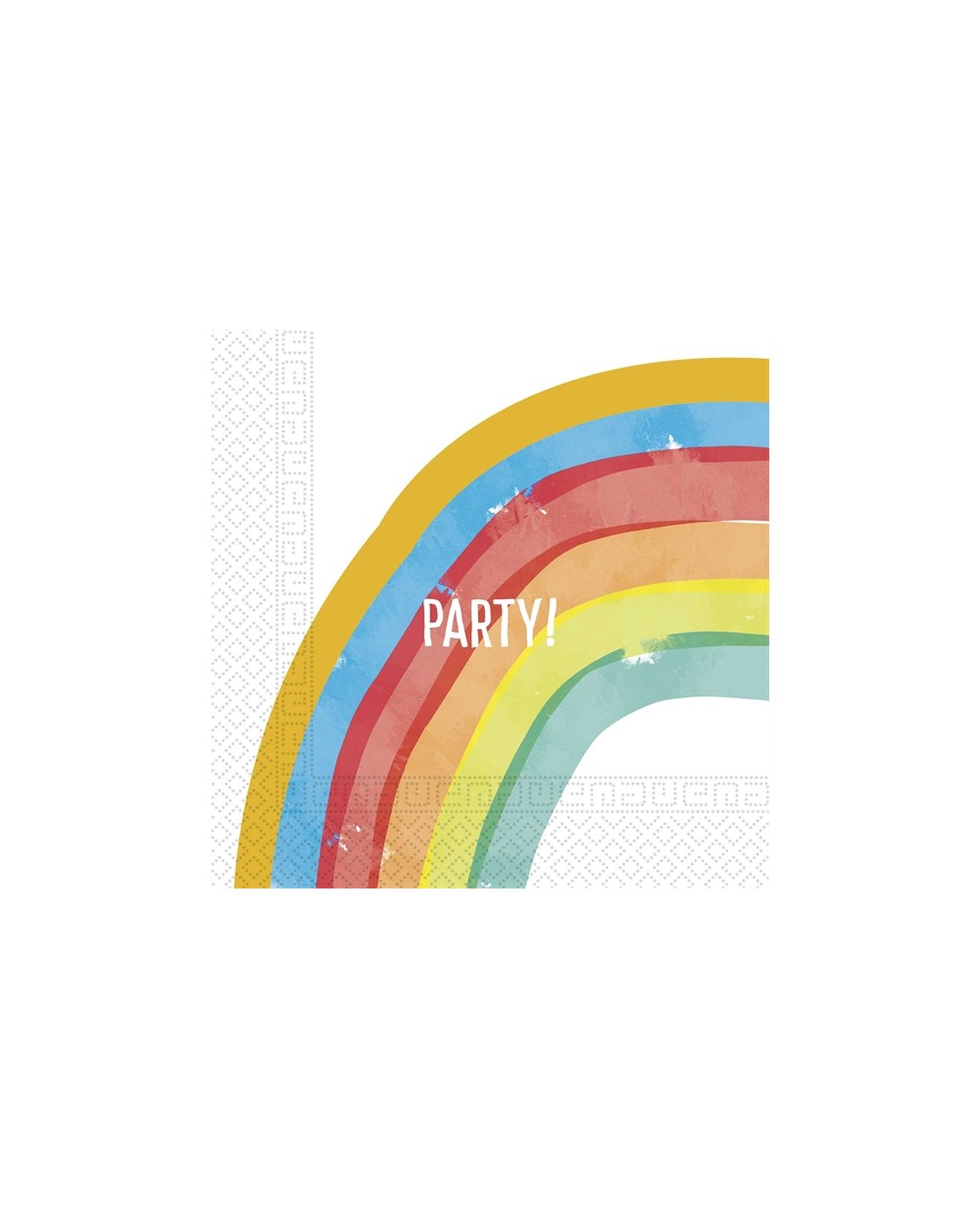 20 SERVIETTES RAINBOW PARTY ARC EN CIEL 33 X 33 CM 