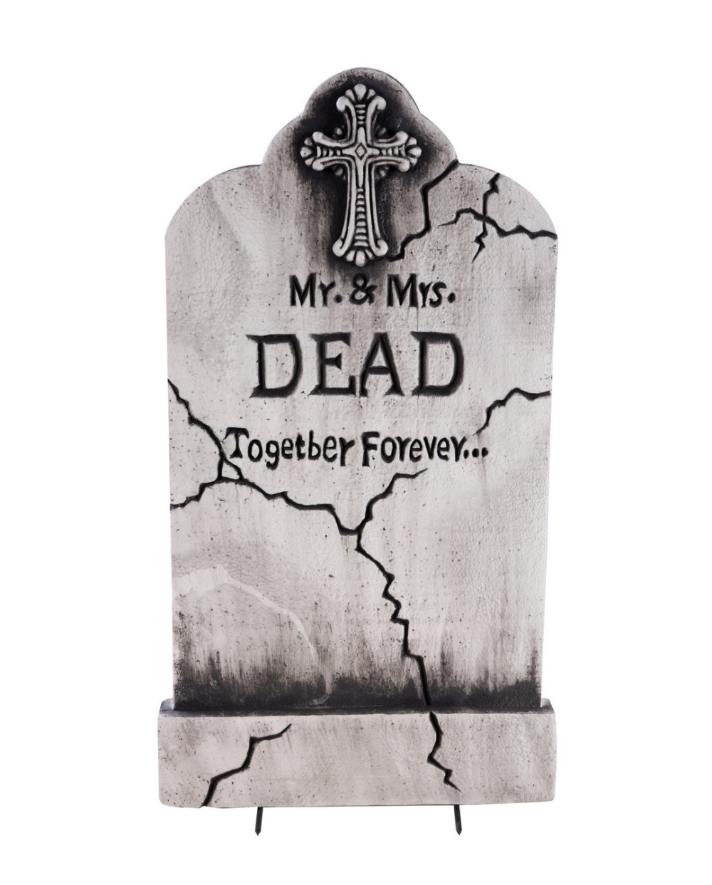 DECORATION PIERRE TOMBALE MR & MRS DEAD 53 CM