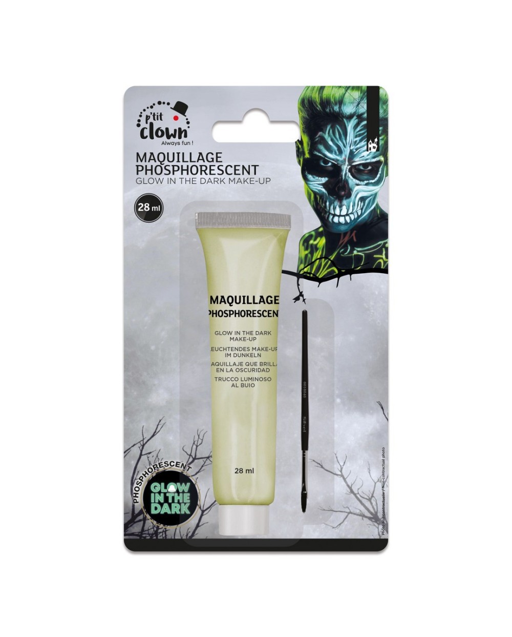 MAQUILLAGE FARD PHOSPHORESCENT AVEC PINCEAU 28 ML