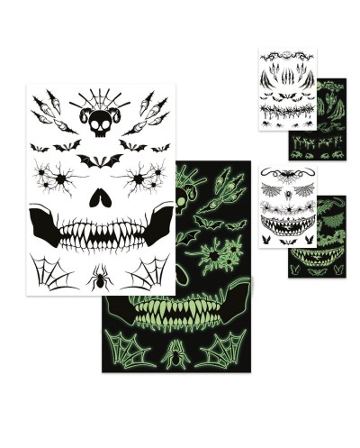 TATOUAGE EPHEMERE HALLOWEEN PHOSPHORESCENT MODELE ALEATOIRE