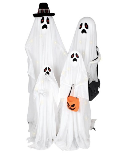 DECORATION HALLOWEEN FAMILLE 4 FANTOMES 160 CM ANIMATRONIIC