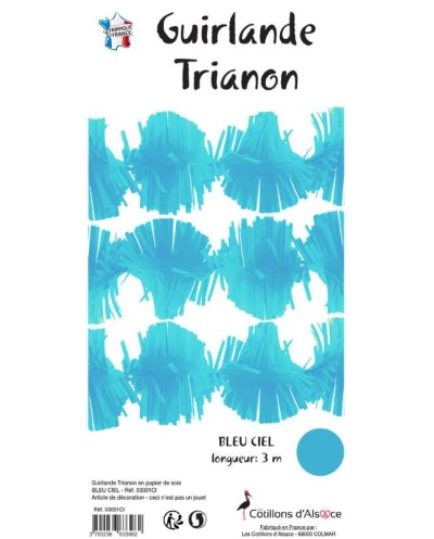 GUIRLANDE TRIANON BLEU CIEL 3 METRES