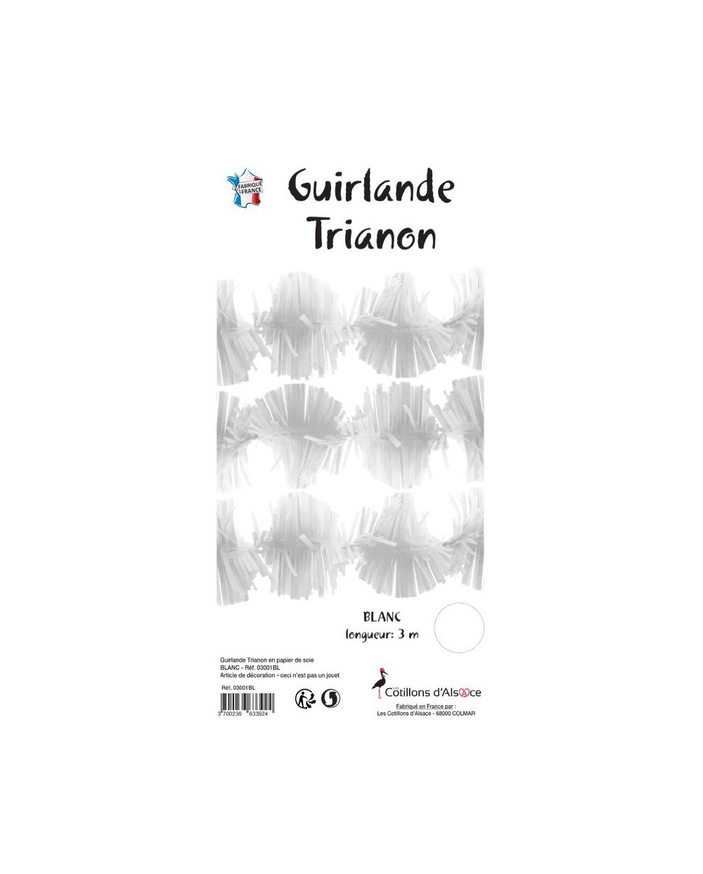 GUIRLANDE TRIANON BLANC 3 METRES