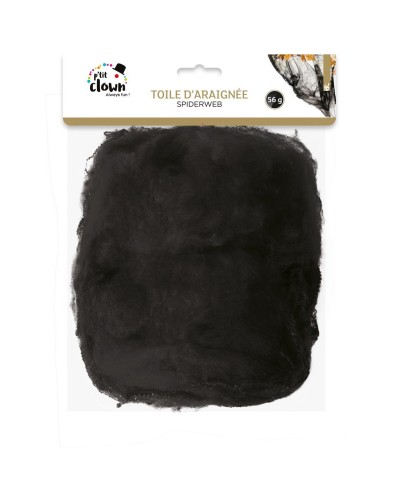 TOILE D'ARAIGNEE NOIRE 56 GR DECORATION HALLOWEEN
