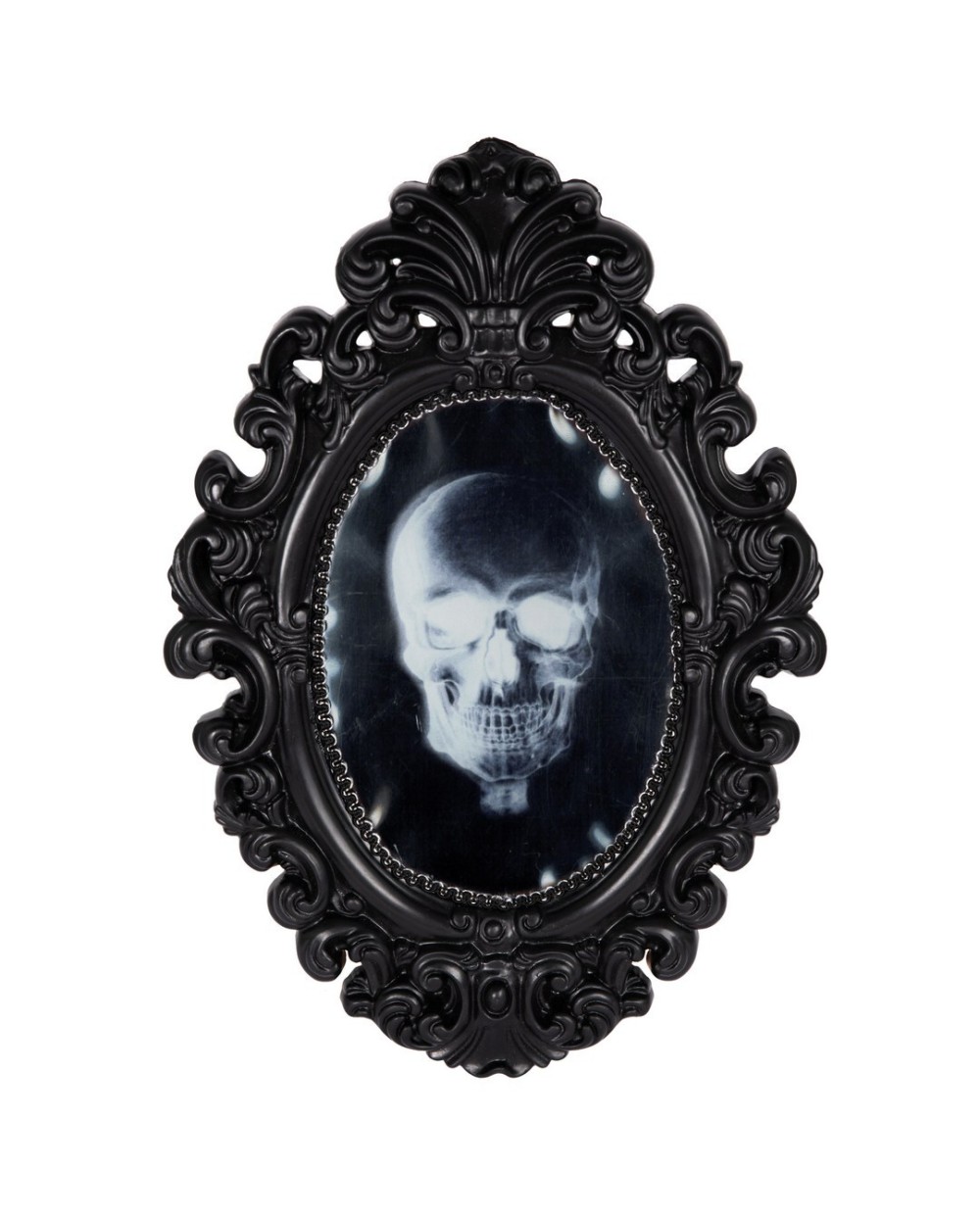 AUTOMATE MIROIR HANTE SONORE LUMINEUX DECORATION HALLOWEEN 33 CM
