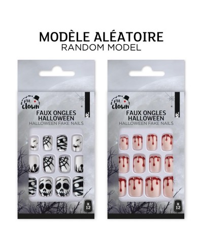 FAUX ONGLES HALLOWEEN MODELE ALEATOIRE