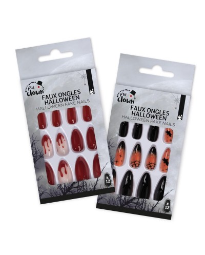 FAUX ONGLES LONGS HALLOWEEN MODELE ALEATOIRE