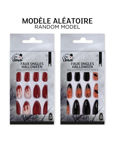 FAUX ONGLES LONGS HALLOWEEN MODELE ALEATOIRE