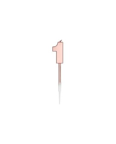 BOUGIE CHIFFRE 1 ROSE GOLD 